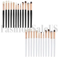 12pcs Professional Soft Cosmetic Eyebrow Shadow Makeup Brush Set +Bag Case Gift