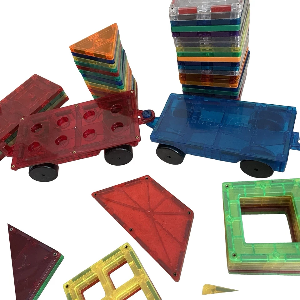 Magnetic Tiles 73 Piece Car Set Magnetic Building Tiles - Image 3 of 4