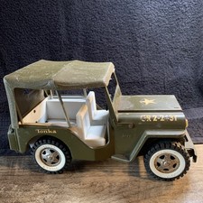 Vintage Tonka Military Jeep Pressed Steel Army Truck 1960s White Star G-2-2431 Vintage Tonka Military Jeep Pressed Steel Army Truck 1960s White Star G-2-2431