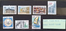 petit lot timbres france oblitérés année 1990  n° 2642 à 2648