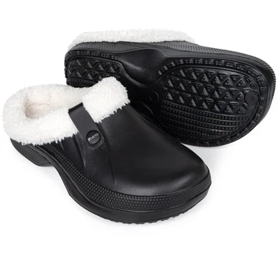 HEYO Clogs gefüttert warme Hausschuhe Gartenschuhe Winter Pantoletten Leicht EVA