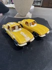 Two Vintage 1960s Plastic Corvette Tonka Toy Vehicles For Car Hauler