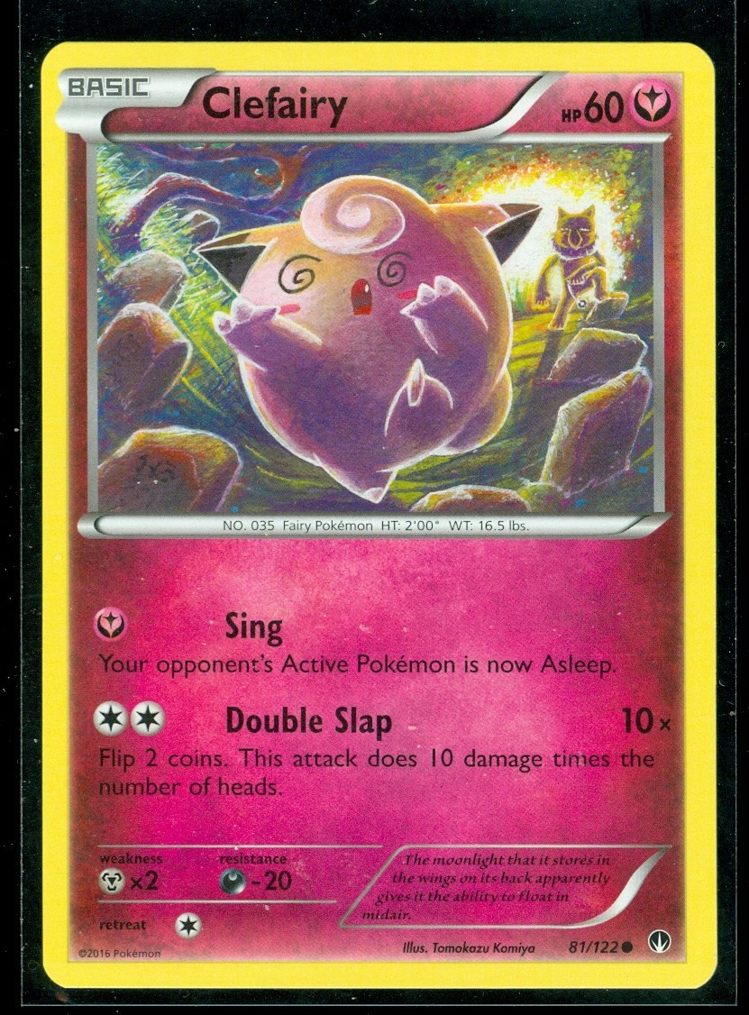 Pokemon CLEFAIRY 81/122 - XY BREAKpoint - - NEAR MINT/MINT