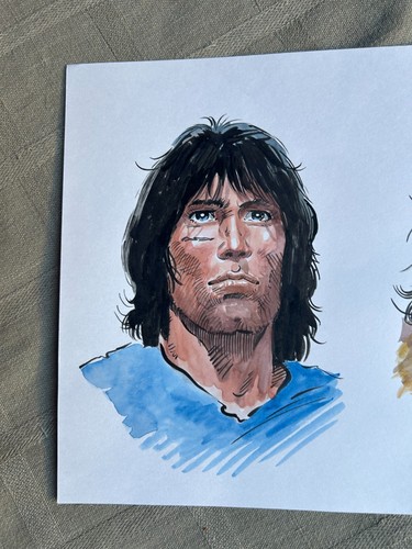 SURZHENKO THORGAL DESSIN ORIGINAL AQUARELLE 30 x 21 cm - Imagen 2 de 3