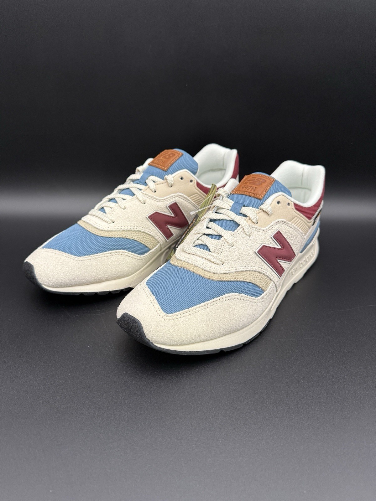 New Balance 997H Beige Shoreline Blue Men's Shoes Sneakers CM997HNL thumbnail 4