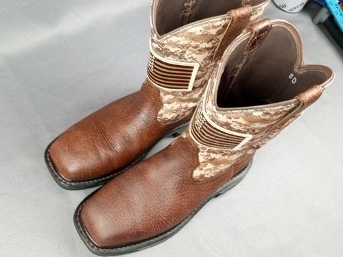 Ariat Camo Patriot Western Steel Toe Work Boot Men Shoe Size 8 D Safety Leather - Picture 5 of 24