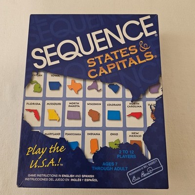 Sequence States & Capitals Board Game Fun Teaching Quality