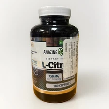 Amazing Formulas L-Citrulline, 750mg, 180 Caps Exp: 07/2026