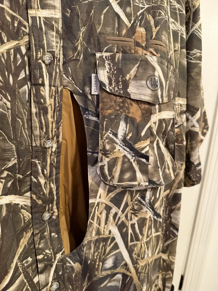 Beretta Men's Short Sleeve Shirt Brown Padded Hunting/Shooting NEW Sz XL - Image 4 of 4