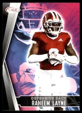Raheem Layne 2022 SAGE #46 Indiana Hoosiers NFL READ FREE SHIPPING AutographDen