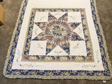 Oversized Full Star Quilt Living Quarters Cotton Country Farmhouse 78"X108"
