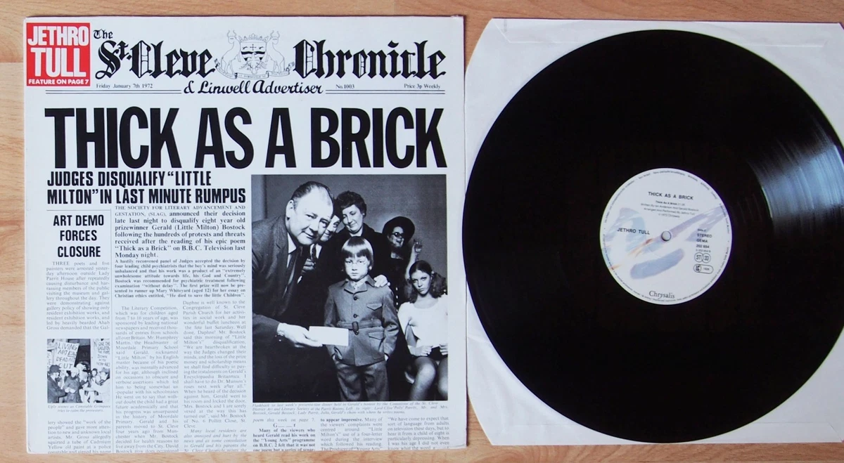 Jethro Tull Thick As A Brick in Rock Vinyl-Schallplatten online