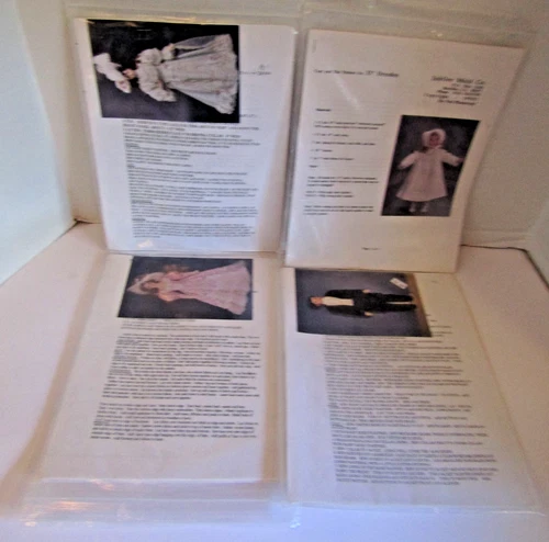 4 Thelma Resch and Jubilee Mold Doll Clothes UNCUT Patterns Vintage