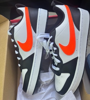 Nike Court Borough Low 2 GS White Black Orange Swoosh Kids 7Y / Womens 8.5 Brand