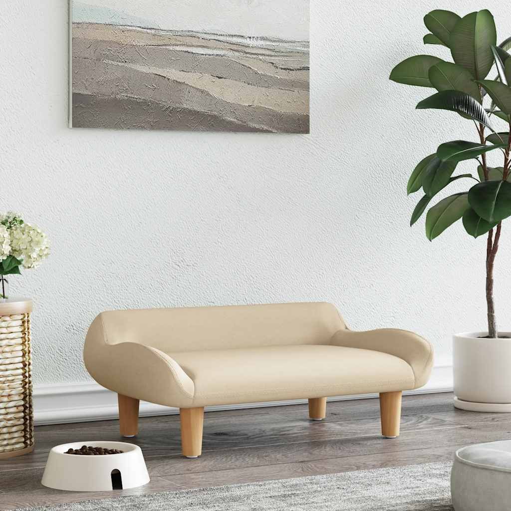 Divanetto Luxury per Cani Crema 70x40x24 | Lettino Pet di Tendenza