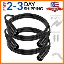 Seefeeful 3.3 FT 2-Pack XLR Male to Male Balanced Audio Cable, 3-Pin Micropho...