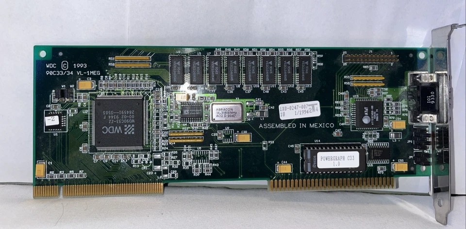WDC MATROX 1X0-0247-007 / VLB GATEWAY 2000 VGA Powergraph C33 1.0 Graphics Card - Image 2 of 4