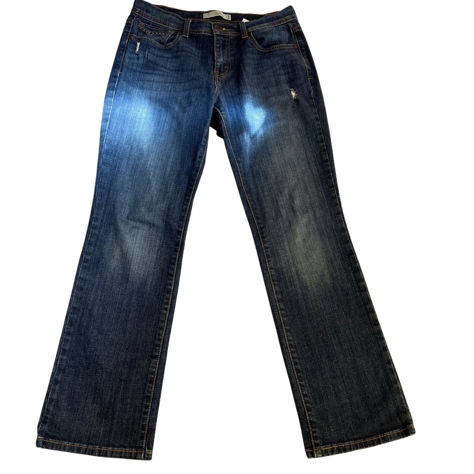Dark Wash Denim Distressed Womens