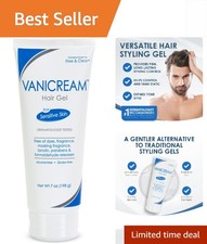 Moisturizing 7 Oz Styling Gel for Sensitive Skin - Firm Hold  Flake-Free Finish