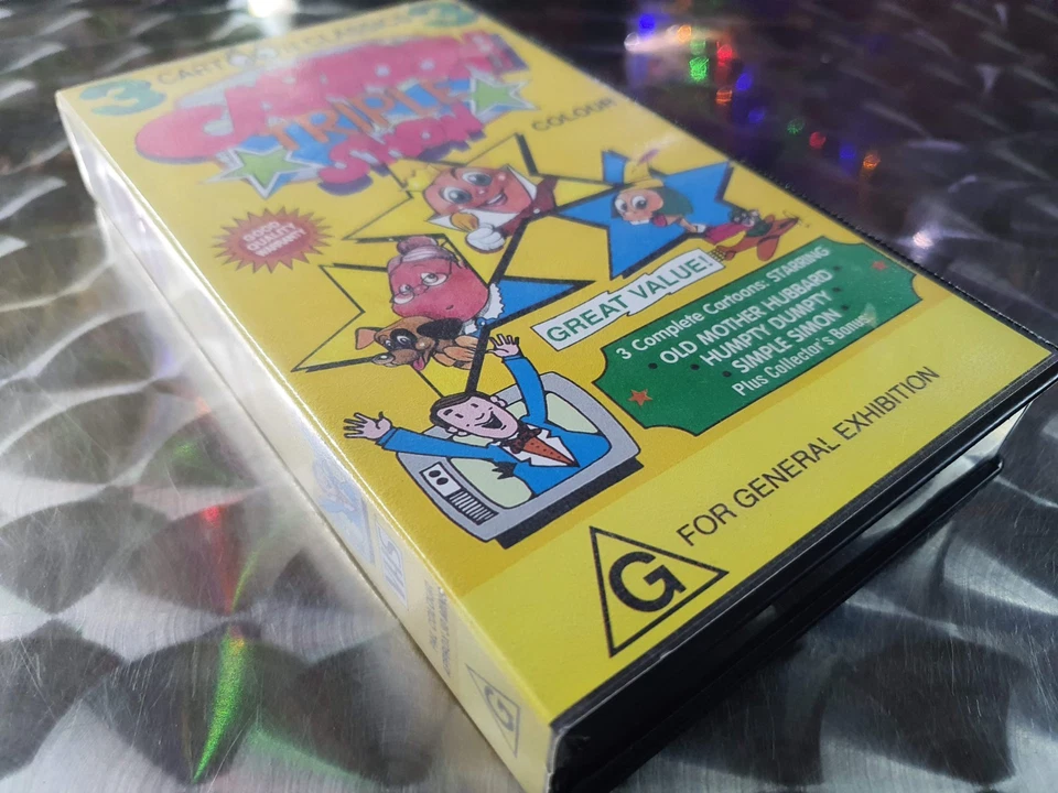 Cartoon Triple Show - 1992 Classic Kids Children's Cartoons VHS Video Tape - Image 2 of 4