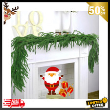 Christmas Norfolk Pine Garland Artificial Real Touch Greenery Garland for Mantle