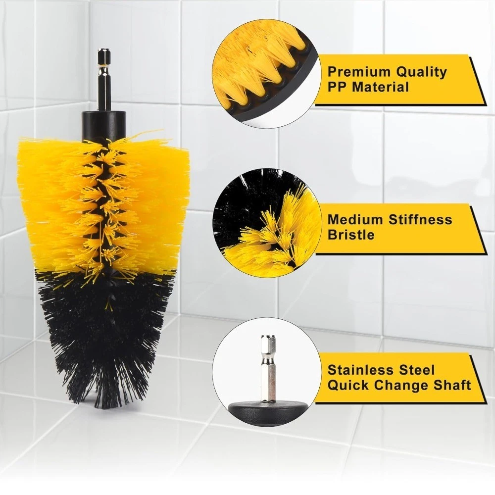 Drill Brush Attachment Set