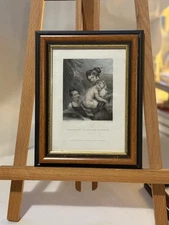 1834 HandColoured Engraving Peasants of the Kingdom of Naples Antique Framed Art