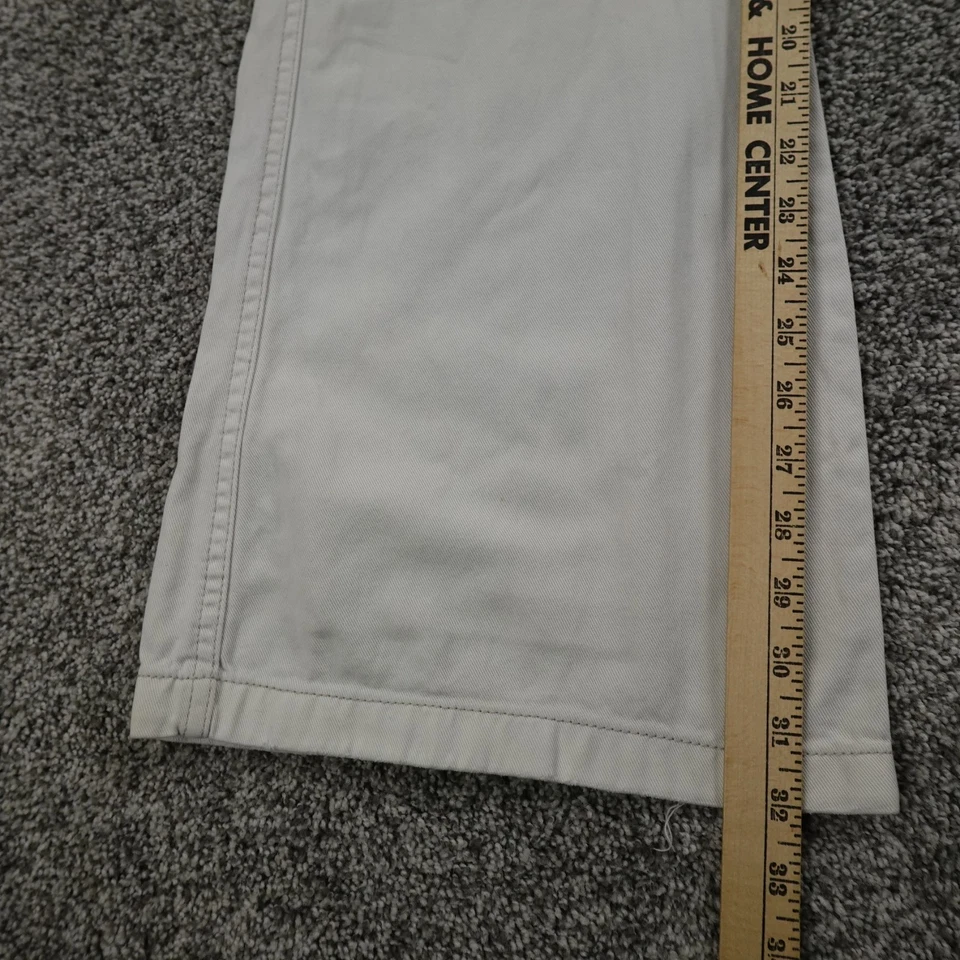 Pantalones Aeropostale para mujer 10 beige blanco cargo tiro bajo acampanados utilitarios elásticos Foto 3 de 4