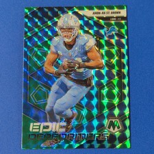 2025 Panini Mosaic - Epic Performers Amon-Ra St. Brown #5 Green Mosaic Prizm