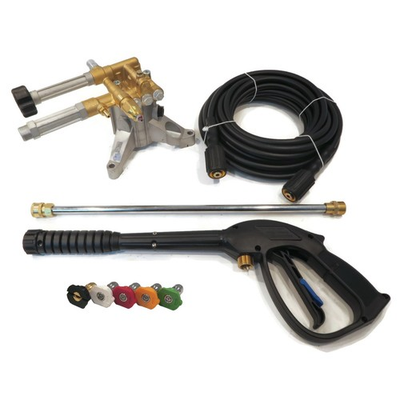 #ad 2800 PSI 2.5 GPM AR PRESSURE WASHER PUMP amp; SPRAY KIT 7 8quot; Shaft Brass Head $254.99