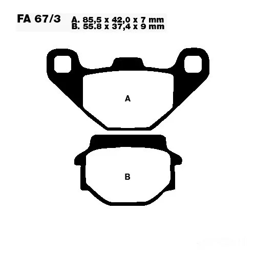 Bremsbelag BremsbeläGe EBC FA067 3 Hinten FüR Kawasaki GPZ 500 S Bj. 1994-2001-image
