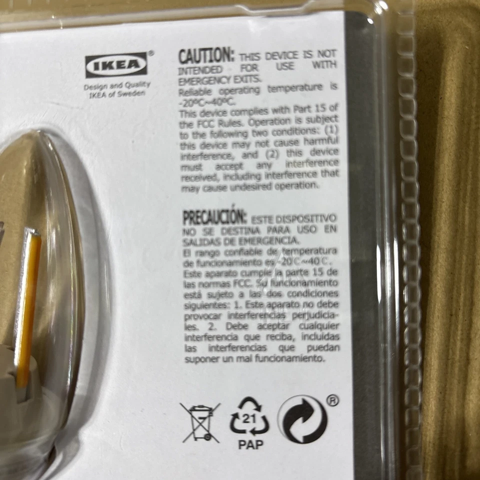 2 pack IKEA Ledare E12 LED Candle Bulb 400 Lm, Dimmable, 2700 K 5.3 W,904.323.92 - Image 4 of 4