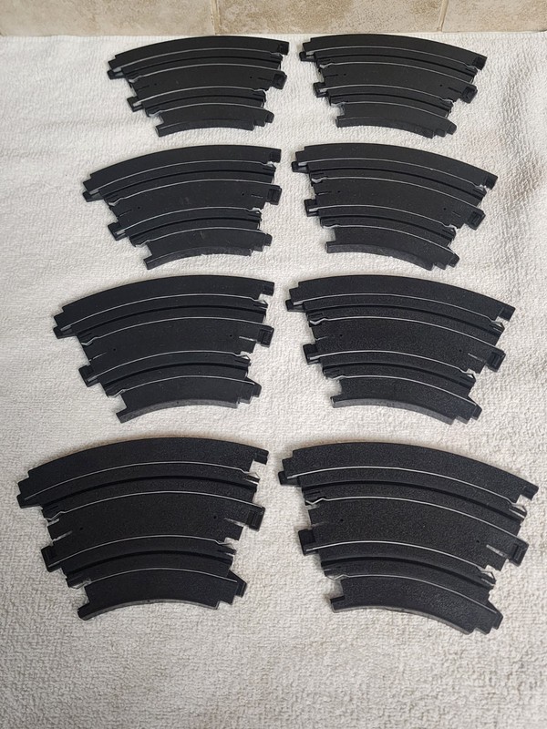 Vintage Aurora Tomy 6” R Curve 1/8 Circle HO Slot Car Track - Set Of 8 (A)