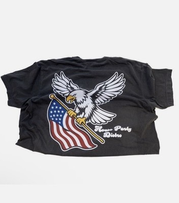 House Party Distro HPD America Birthday 4th July American Eagle Flag Tee Shirt M