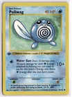 Poliwag 59/102 Common Base Set Shadowless Pokemon 1st Edition Moderately Played