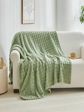 1Pc Soft Furry Fleece Blanket, Cozy Bubble Plush Throw Blanket, Air-Conditioner