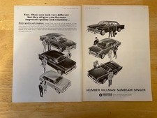 HUMBER HILLMAN SUNBEAM SINGER ROOTES 1965 WERBUNG A4 X 2 DATEI A