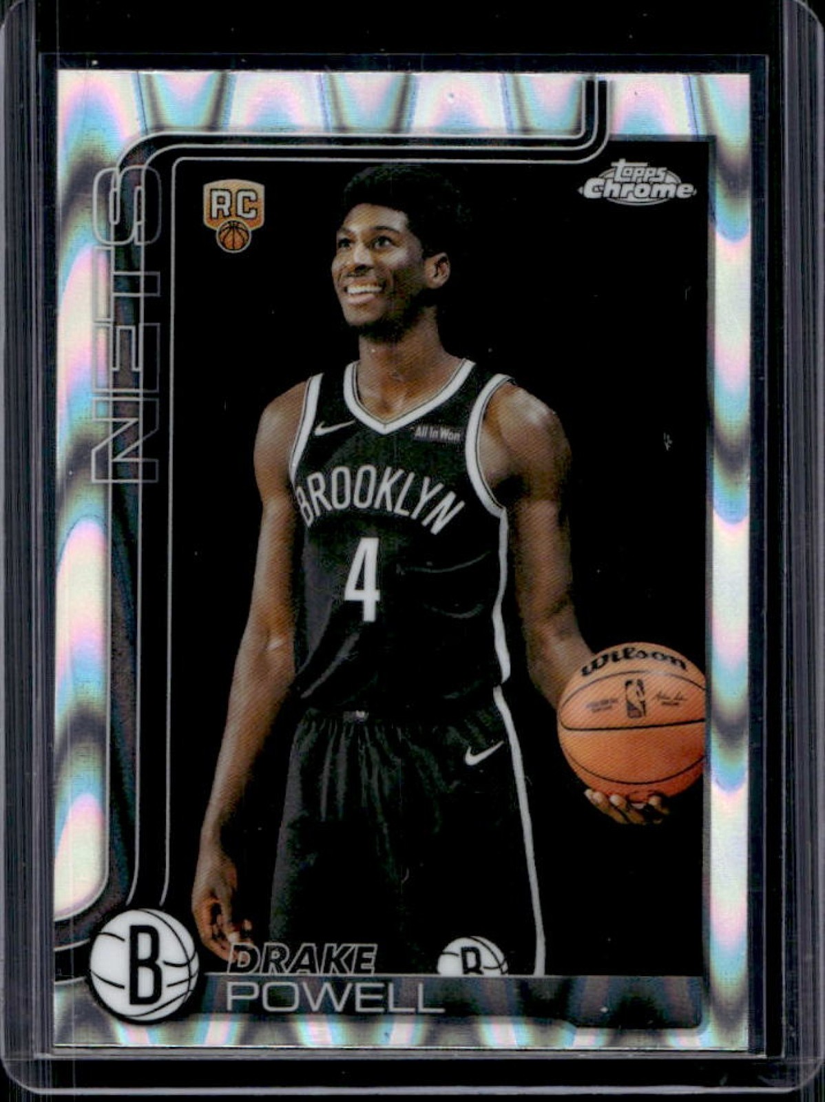 2025-26 Topps Chrome Drake Powell RC RayWave Refractor Rookie #272 Nets