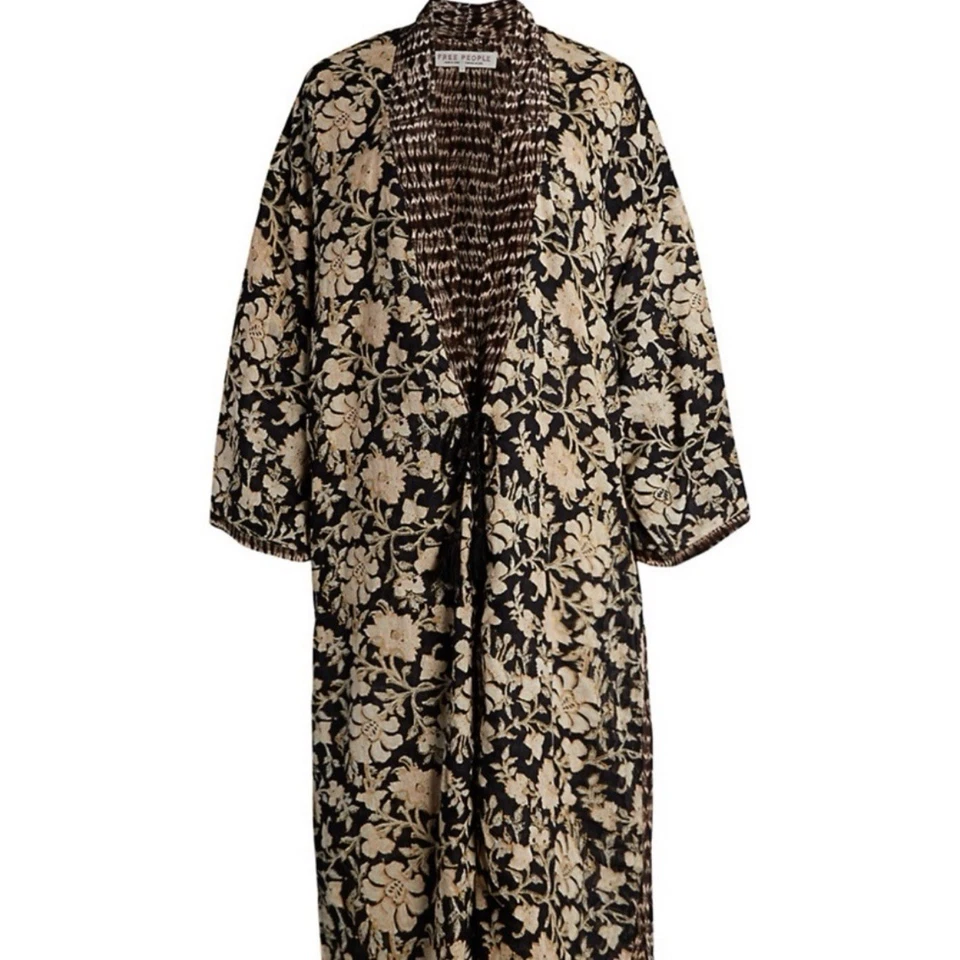 Free People RARE Women’s Rumi Reversible Kimono Duster Size Medium - Image 4 of 4