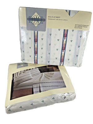 NOS VTG JC Penny HOME COLLECTION Percale Full Sz Fitted/ Flat Sheets CARAVAN II