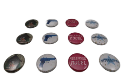 12 Magnete in 4 verschiedenen Motiven 2,4 x 0,6 cm Kühlschrank Pinnwand Magnet - Bild 1 von 4