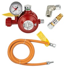 GOK Propan Gas Anschlußsatz Anschluss Set Druckminderer 2m Gasschlauch Sicherung