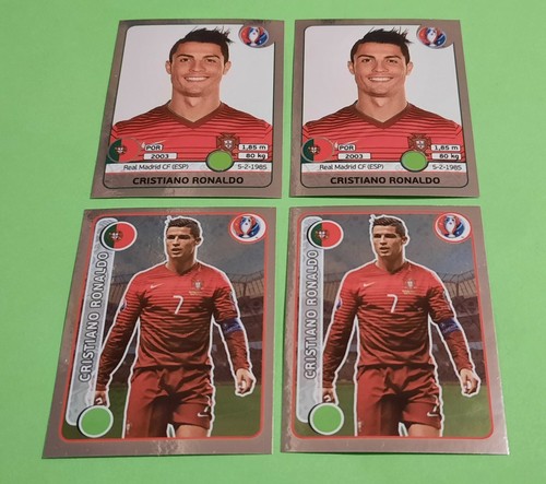 x4 🔥 CRISTIANO RONALDO 🔥 LOT RARE SWISS STAR HOLO FOIL EURO 2016 TOP - Bild 1 von 5