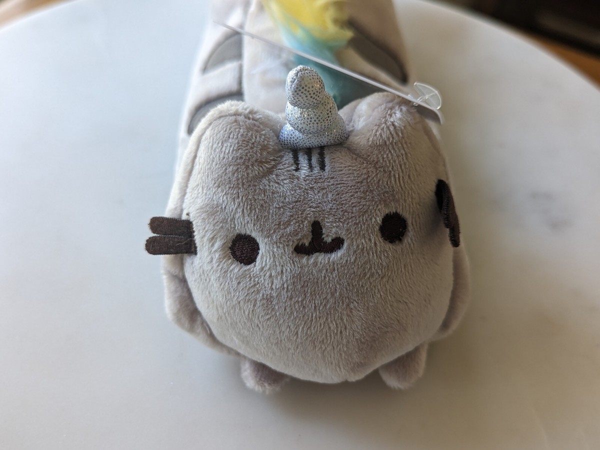 NEW Pusheen Rainbow Plush Pencil Case Pouch Unicorn Gund
