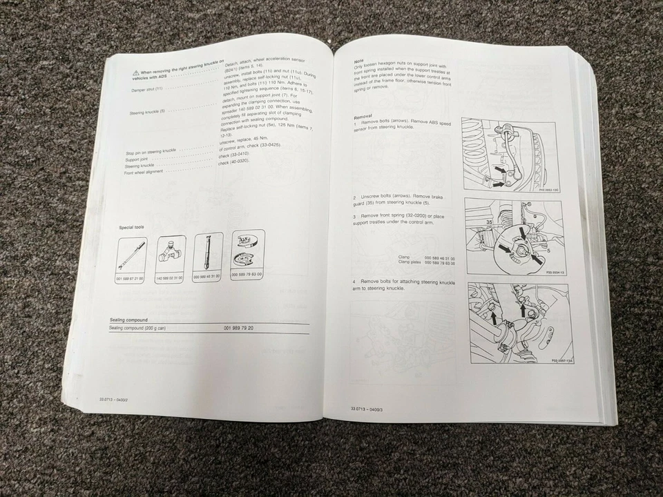 Mercedes Benz 300E 300CE 300TE 1992-1993 chasis carrocería taller manual de reparación Foto 4 de 4