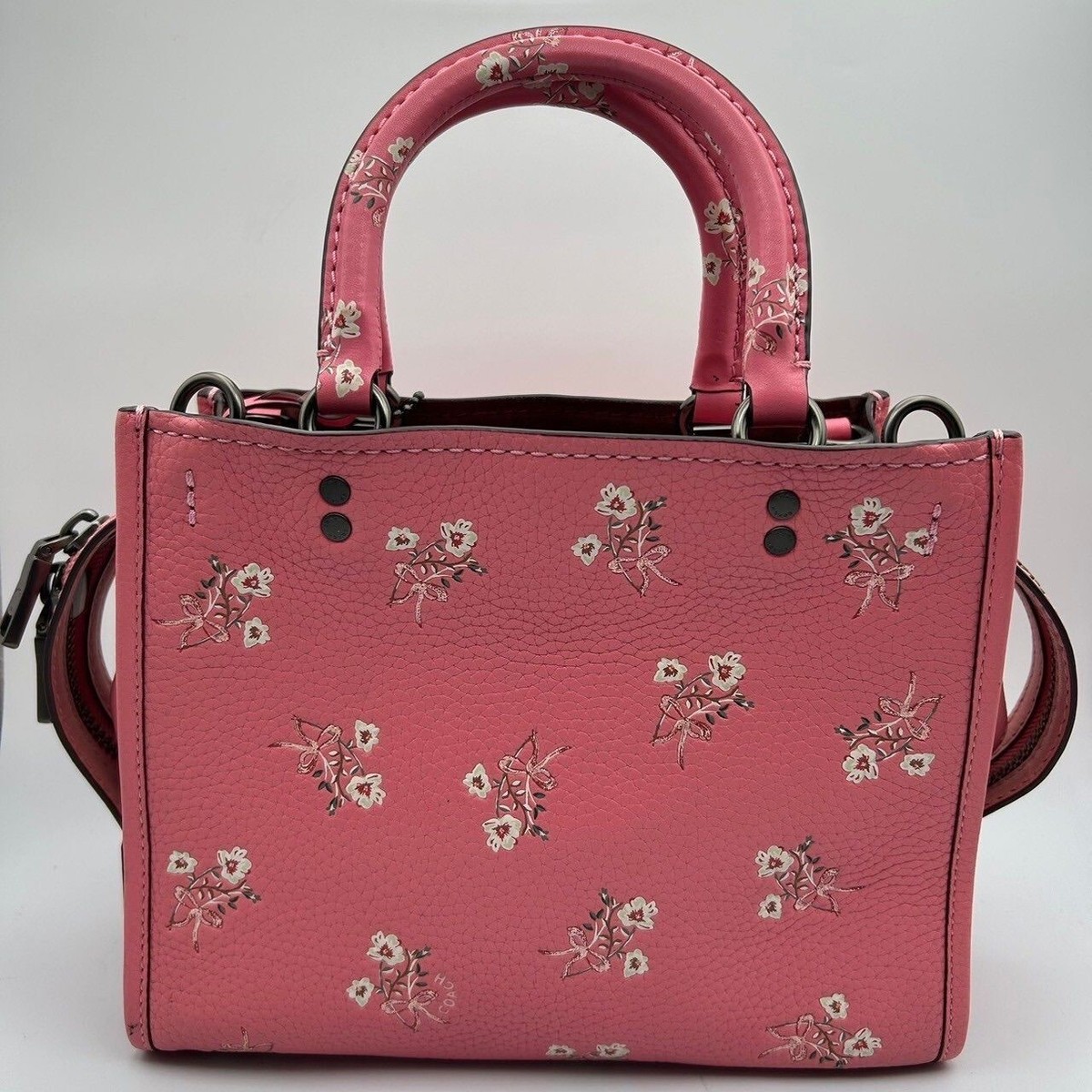 Coach 1941 Rogue 25 With Floral Bow Print Bright Pink