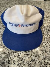 Vintage Parker Amchem Snap Back Mesh Trucker Hat Made In The USA