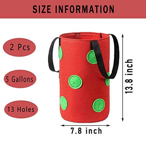 2 Packs Upside Down Planter, Garden Hanging Strawberry Tomato Grow Bag Potato - Bild 2 von 7