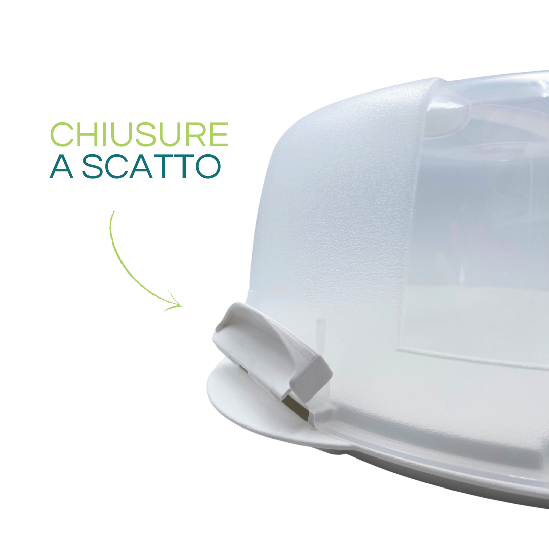 Portatorta In Plastica Con Coperchio - 35 Cm Di Diametro, Altezza 15 Cm, Marca Heidrun - Foto 8