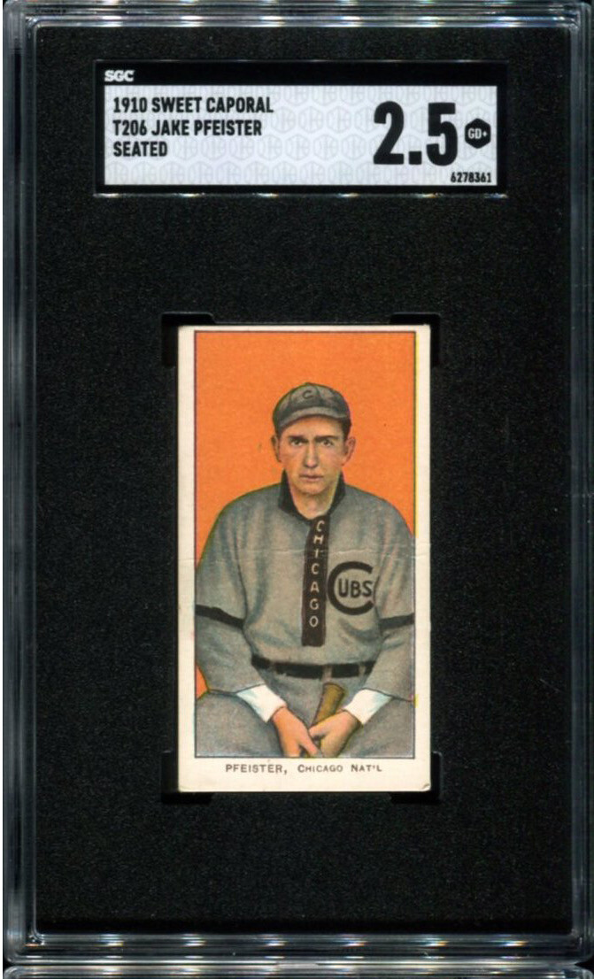 1910 SWEET CAPORAL T206 JAKE PFEISTER SEATED SGC 2.5 6278361